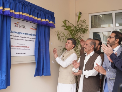 Shakeel Qadir Khan, Chief Secretary Balochistan, at a RISE program event