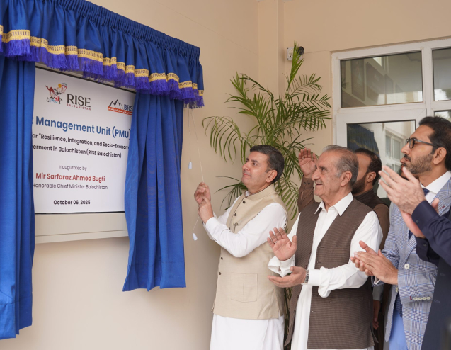 Shakeel Qadir Khan, Chief Secretary Balochistan, at a RISE program event