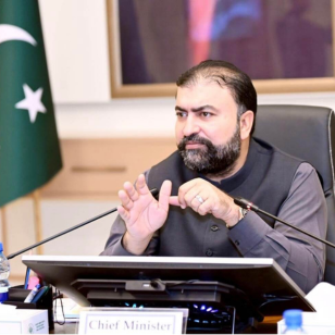 Balochistan Chief Minister Sarfraz Bugti at a RISE program event